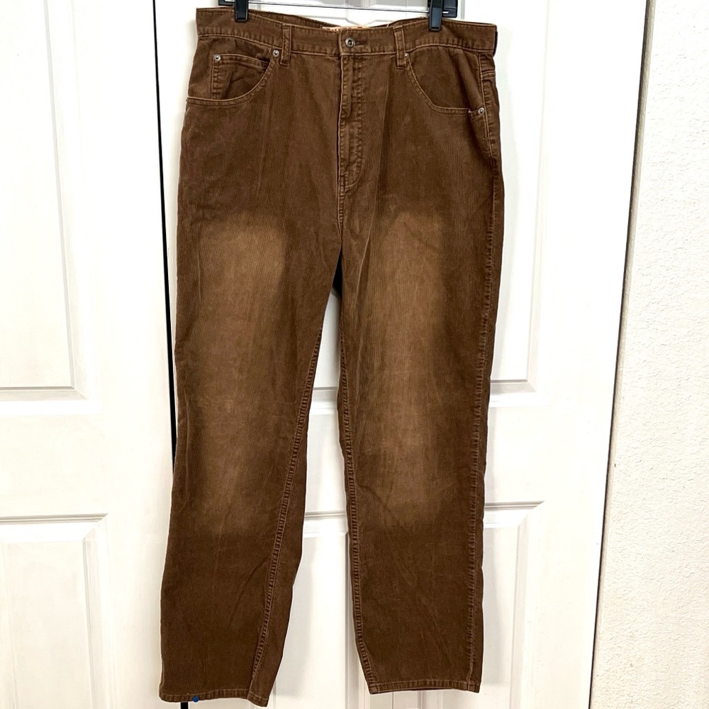 Chaps Men's Corduroy Pants in Rich Brown Size 34
